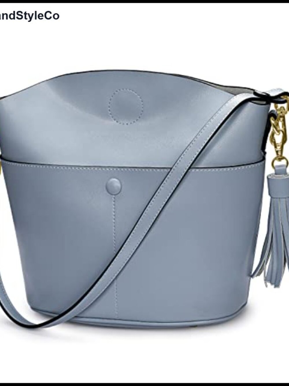 Genuine Leather Crossbody Bucket Bag for Women Small Purse Handbag